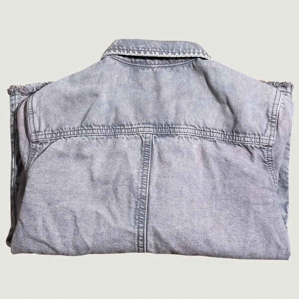 Colorful Planet Girls Denim Trucker Jacket Button Front Size S 7/8 Brown